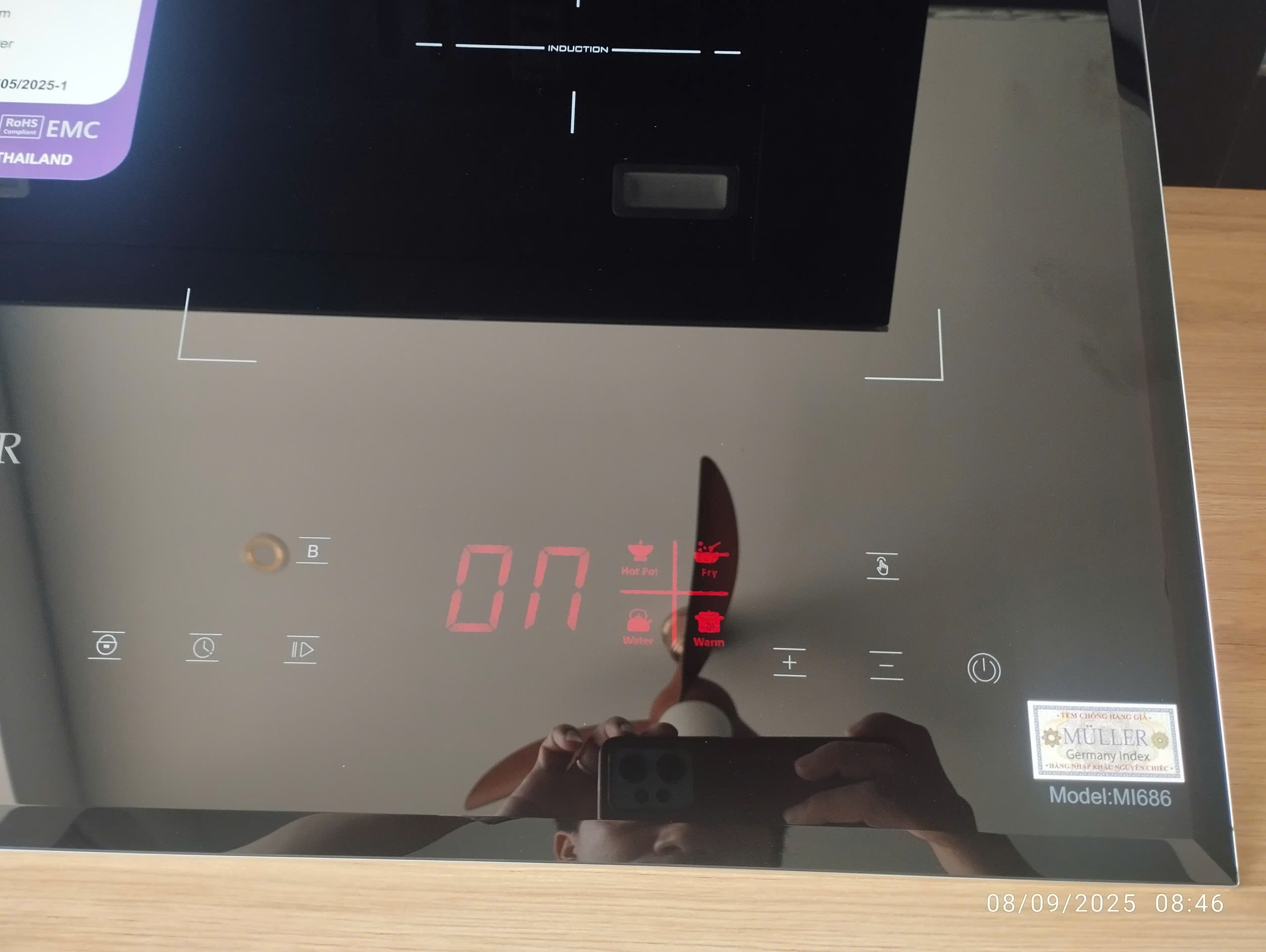Bếp từ Muller Model MI 686 - Titanium